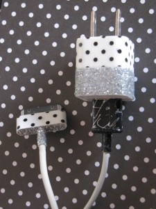 Glitter and Washi Tape Phone Charger