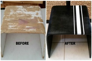 Resized Before and After Ikea Stool