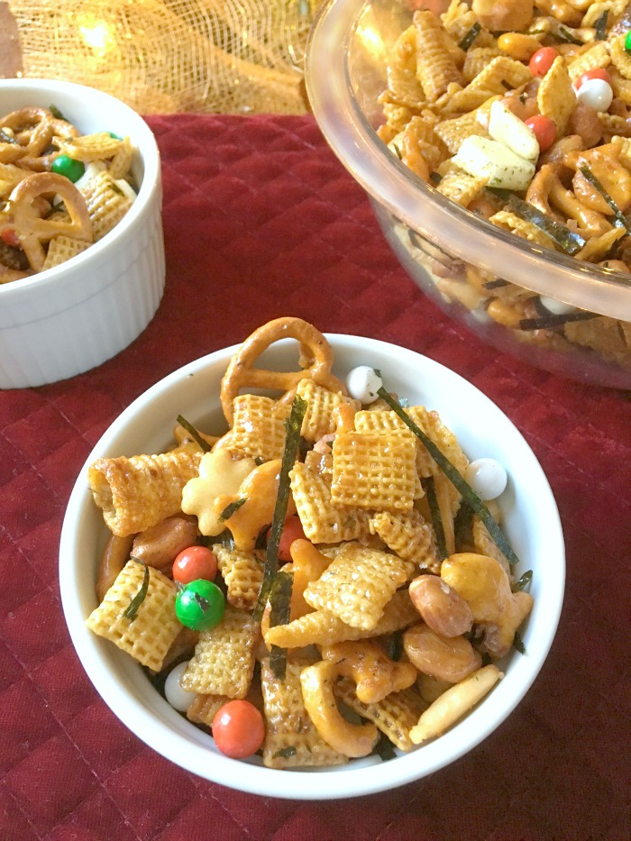 Sweet Asian Holiday Chex Mix Snack