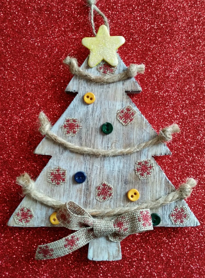 DIY Rustic Christmas Tree Ornament Tutorial