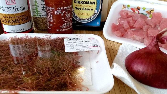 Ahi Poke Ingredients