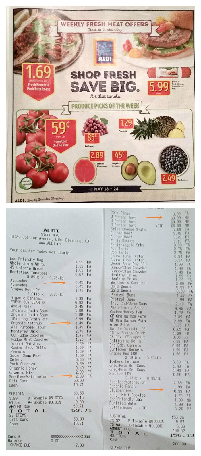 ALDI Receipts