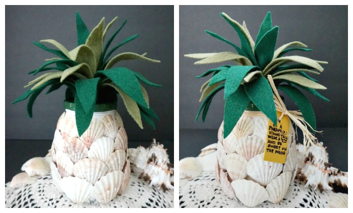 DIY Seashell Pineapple