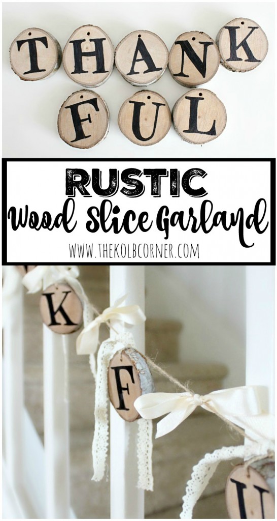 Rustic Wood slice garland