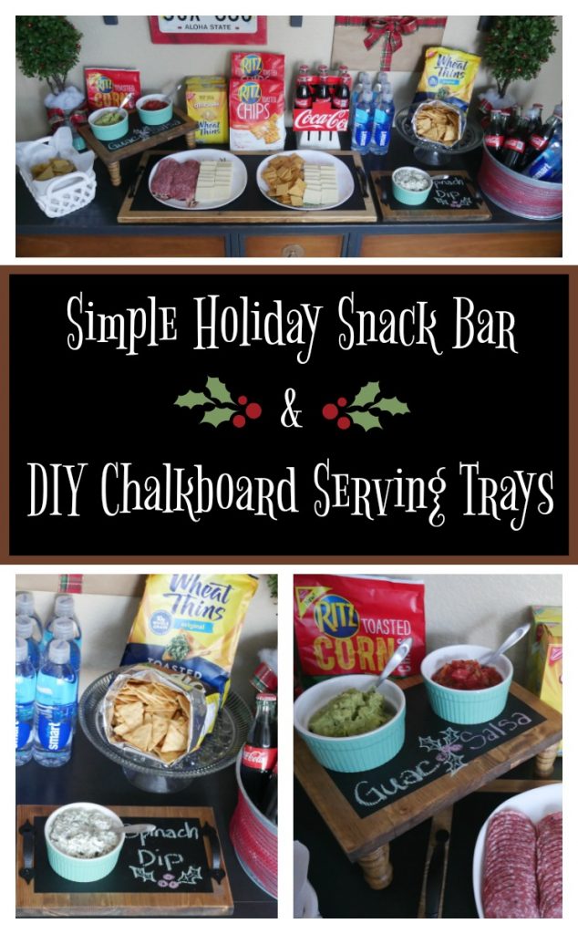 Simple Holiday Snack Bar & DIY Chalkboard Serving Tray