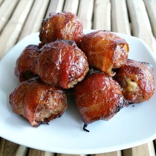 BBQ Bacon Wrapped Meatballs