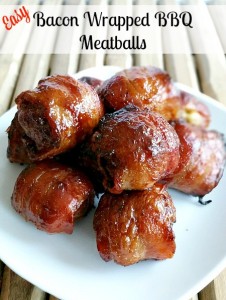 Bacon Wrapped BBQ Meatballs - My Pinterventures