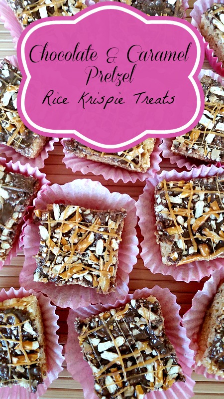 Chocolate and Caramel Rice Krispie Treats