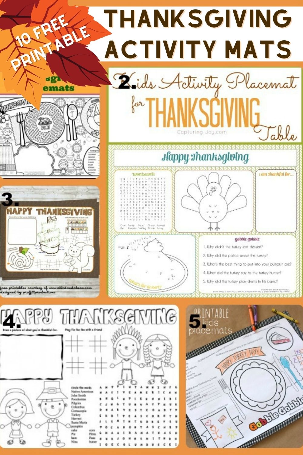 Kids Thanksgiving Activity Printables - My Pinterventures