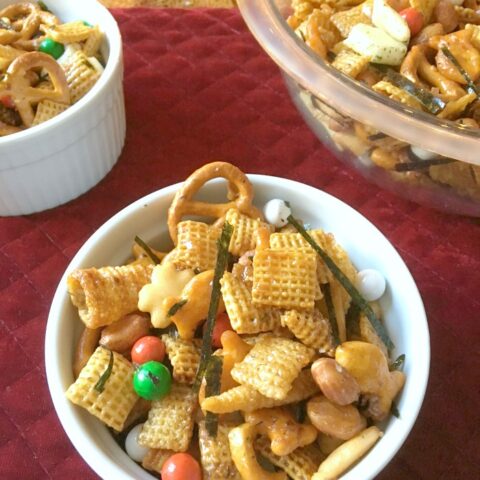 Sweet Asian Holiday Chex Mix Snack