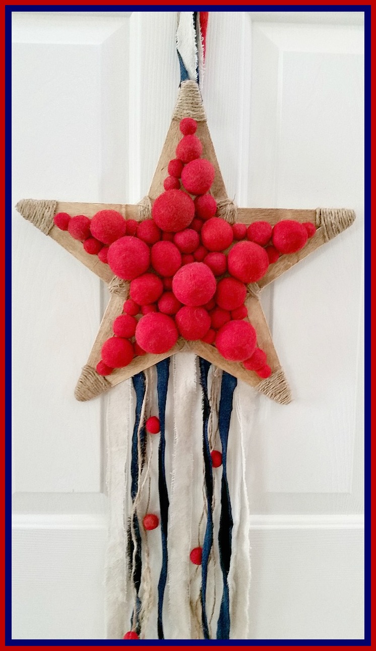 Thrift Store Swap – Patriotic Star Wreath