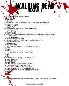 Walking Dead Trivia Game Printable – Season 1 - My Pinterventures
