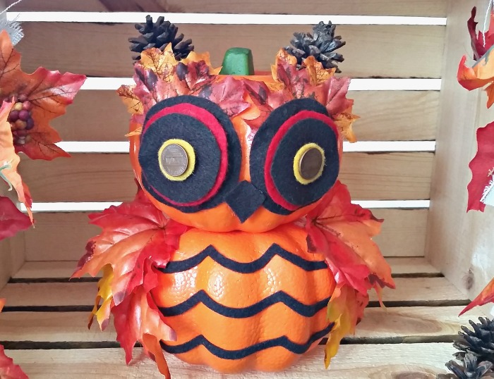 DIY Fall Pumpkin Owl – Dollar Store Craft Project