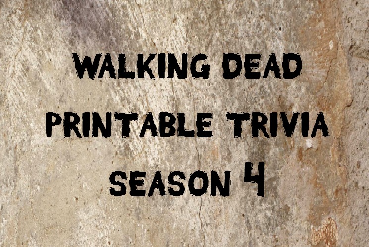 Memory Test – Walking Dead Season 4 Trivia Printable