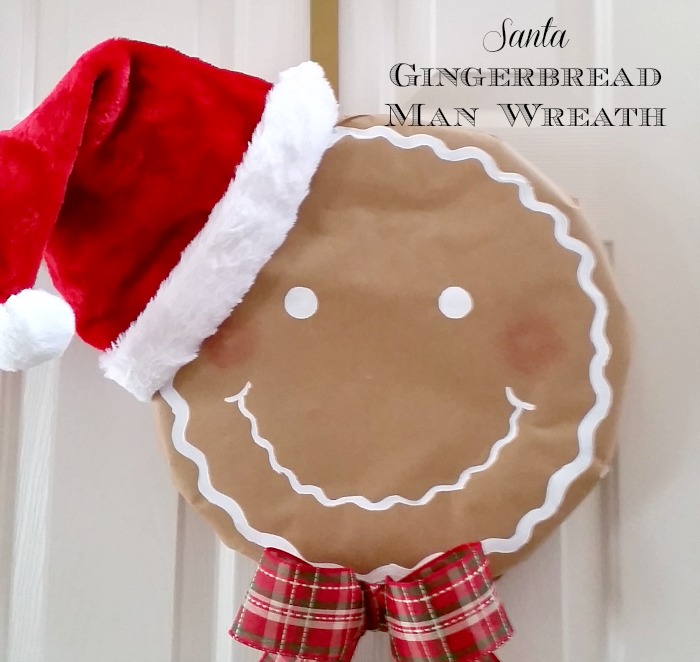 How to Make a Simple Santa Gingerbread Man Wreath