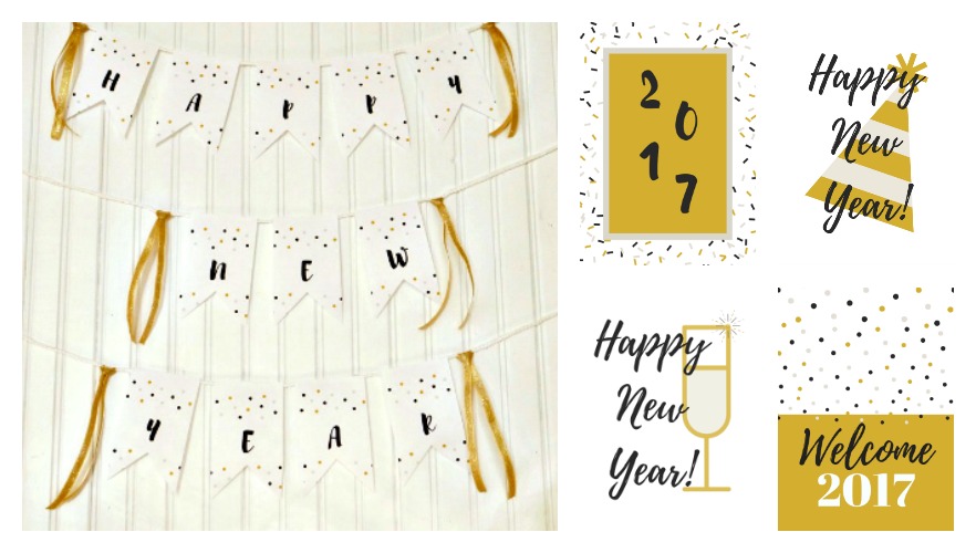 FREE New Year Printables – Happy New Year Banner!