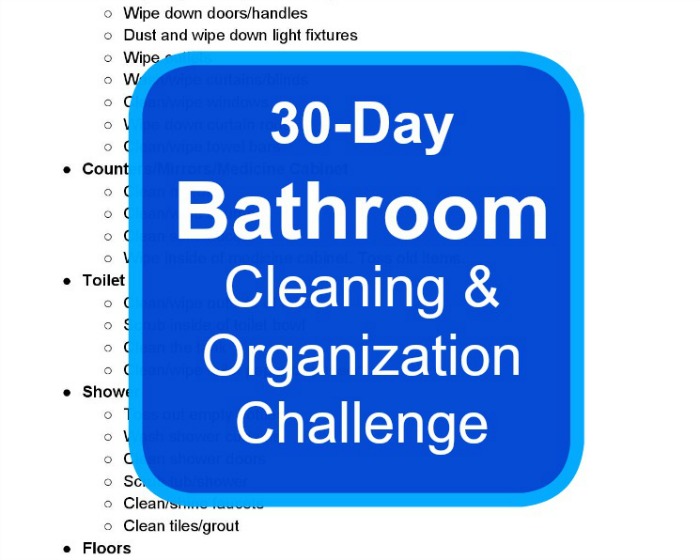 30 Day Bathroom Cleaning & Organization Challenge