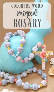 Colorful Wood Painted Rosary - Thrift Store Upcycle Decor Challenge