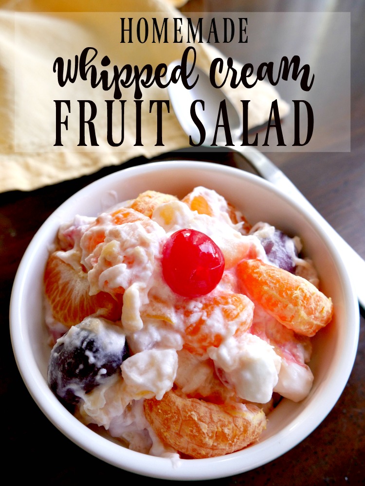 Homemade Whipped Cream Fruit Salad