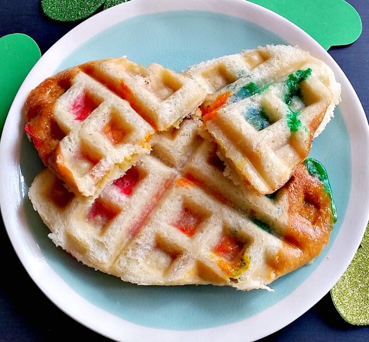 Rainbow Grilled Cheese Waffleich – St. Patrick’s Day Lunch - My ...