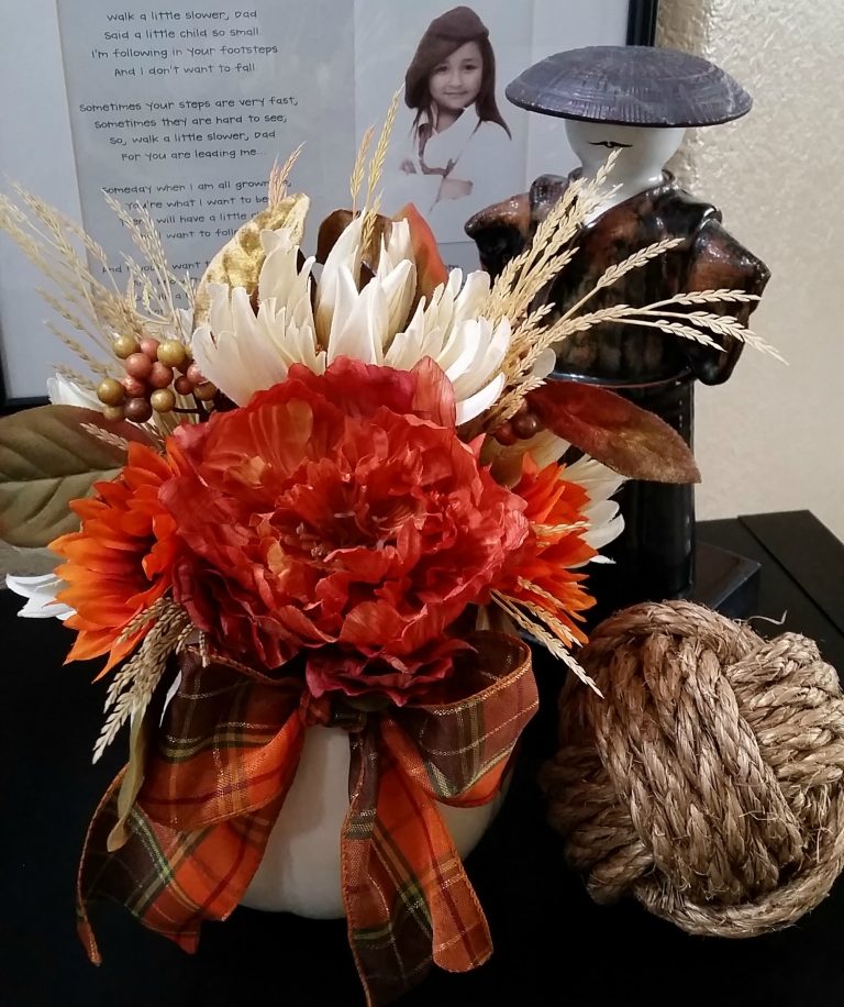 Easy DIY Fall Pumpkin Floral Arrangement {Movie Monday: Clueless}