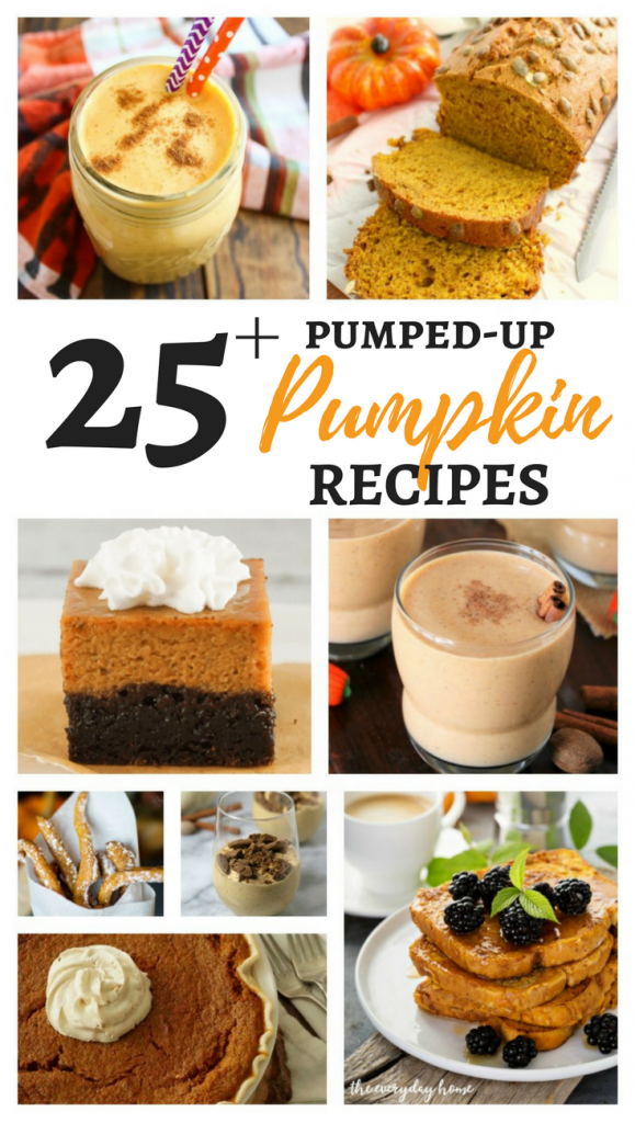 25+ Pumped-up Pumpkin Recipes - cakes, brownies, drinks, and more!