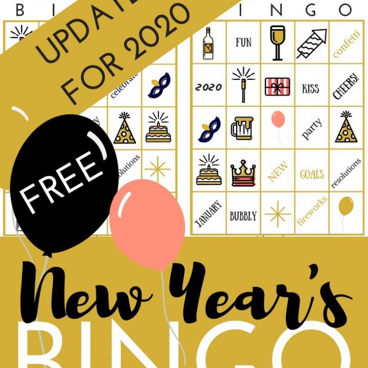 2020 New Year's Bingo Printable