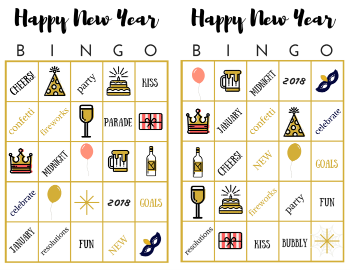 FREE New Year&#039;s BINGO Printable Game - New Year&#039;s Party Game