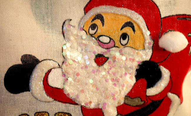 Closeup of Mini Christmas Tote Gift Bags