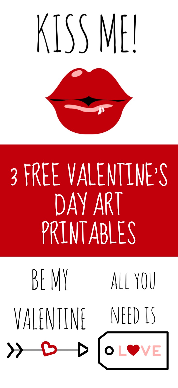 3 Free Valentine s Day Art Printables Valentine s Day Wall Art
