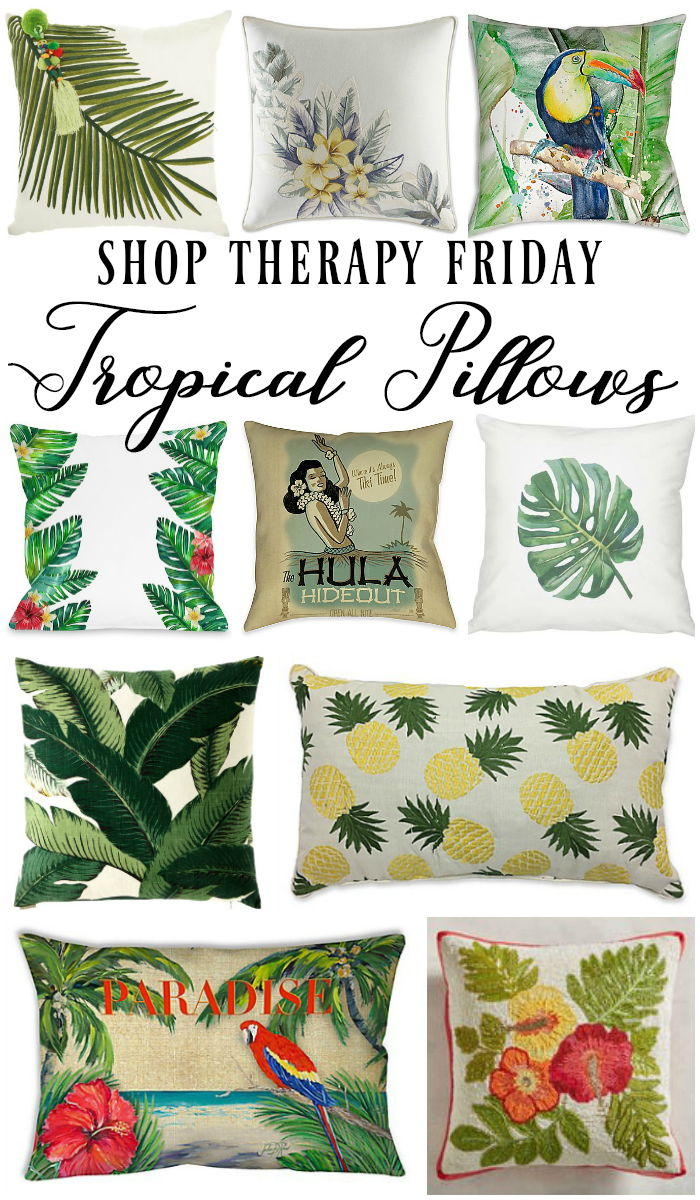 Tropical pillows for summer