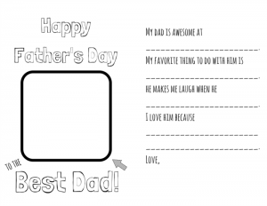 DIY Father’s Day Coloring Card Template - My Pinterventures