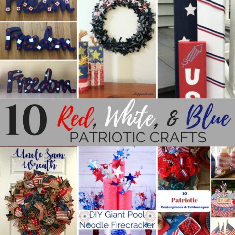 DIY red, white, and blue patriotic crafts slider