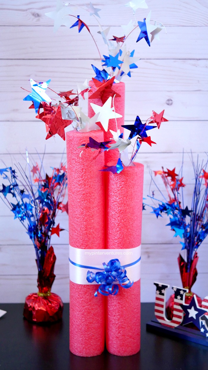 Download DIY Giant Pool Noodle Firecracker Decoration - Dollar Store Craft