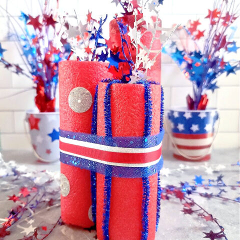 DIY Pool noodle firecrackers