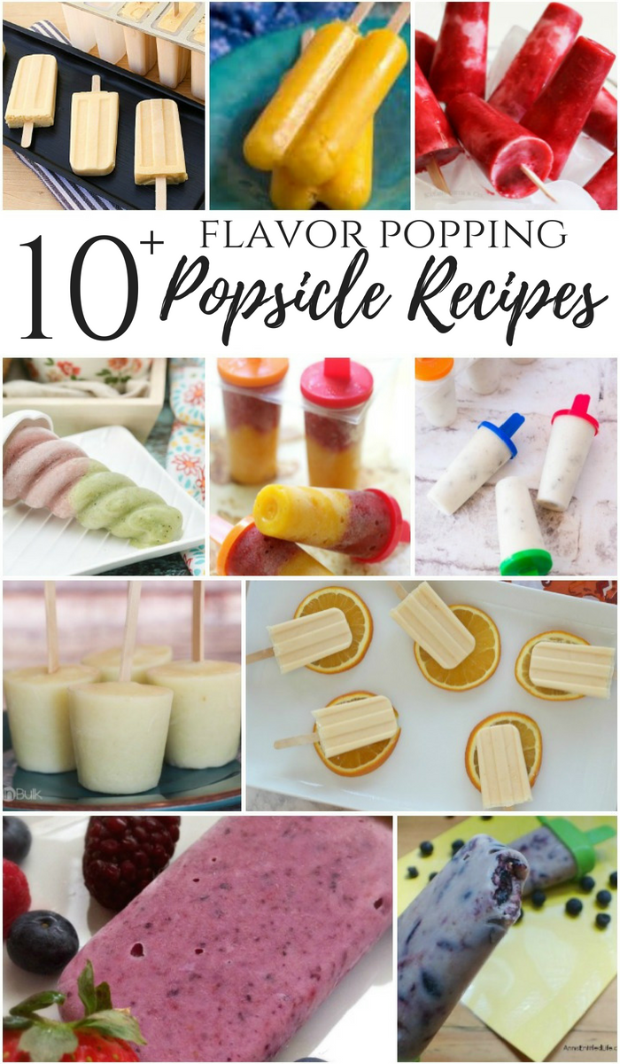 10 Flavor Popping Popicles- sugar-free popsicles, yogurt pops, pudding pops, and more!