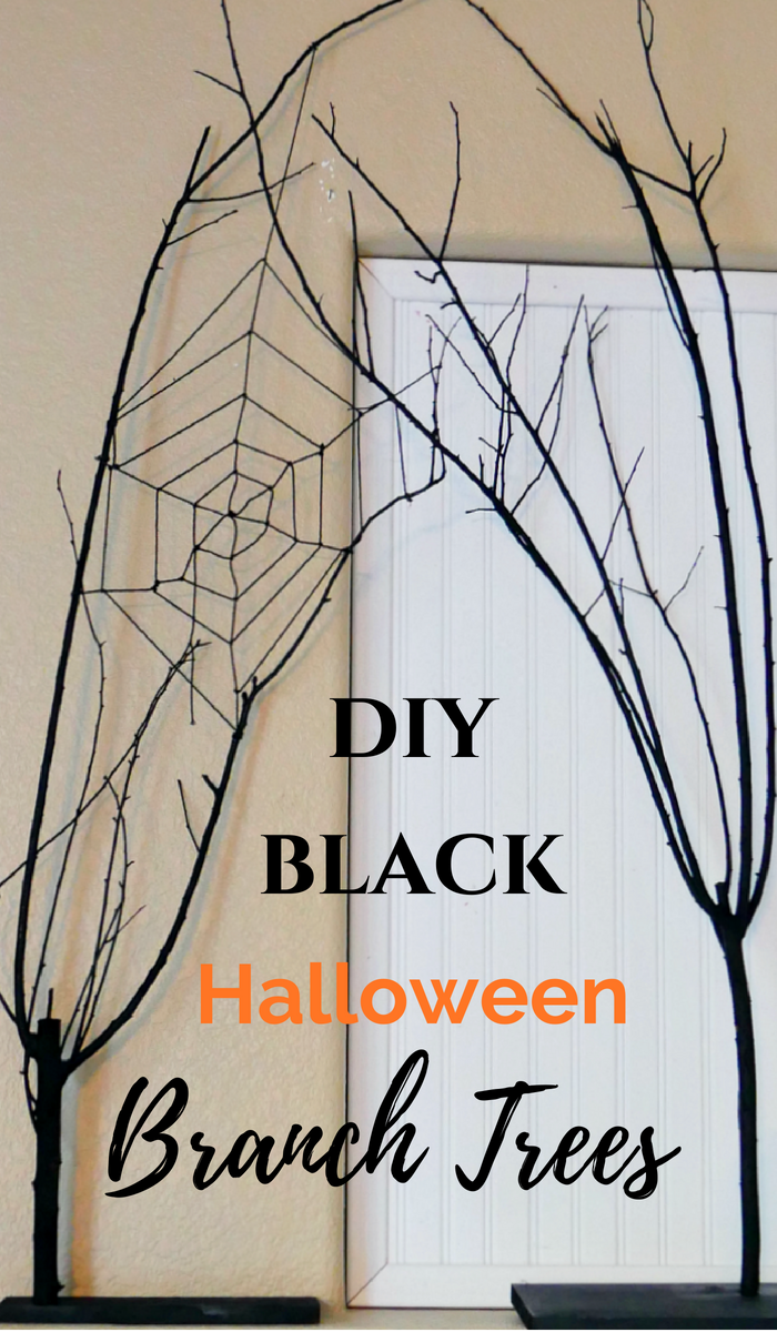 DIY Black Halloween Branch Trees
