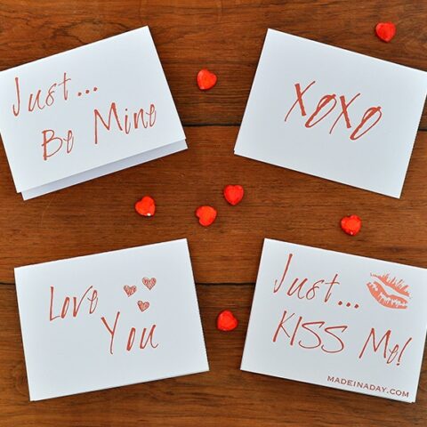 Image for Simple Modern Valentines Day Card Printables
