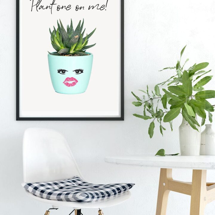 Image for Inspiring Succulent Printable Wall Art: Plant One on Me!