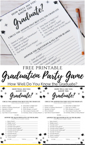 Graduation Game – How Well Do You Know the Graduate? - My Pinterventures