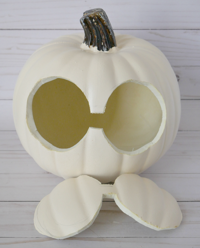 DIY Halloween Pumpkin Hawaiian Warrior Helmet Eyes