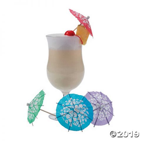 Image for Hibiscus Cocktail Parasols | Oriental Trading