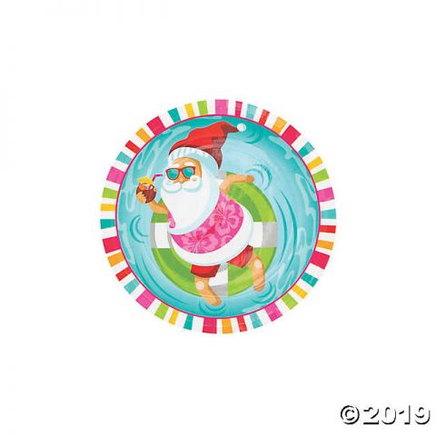 Image for Luau Santa Paper Dessert Plates