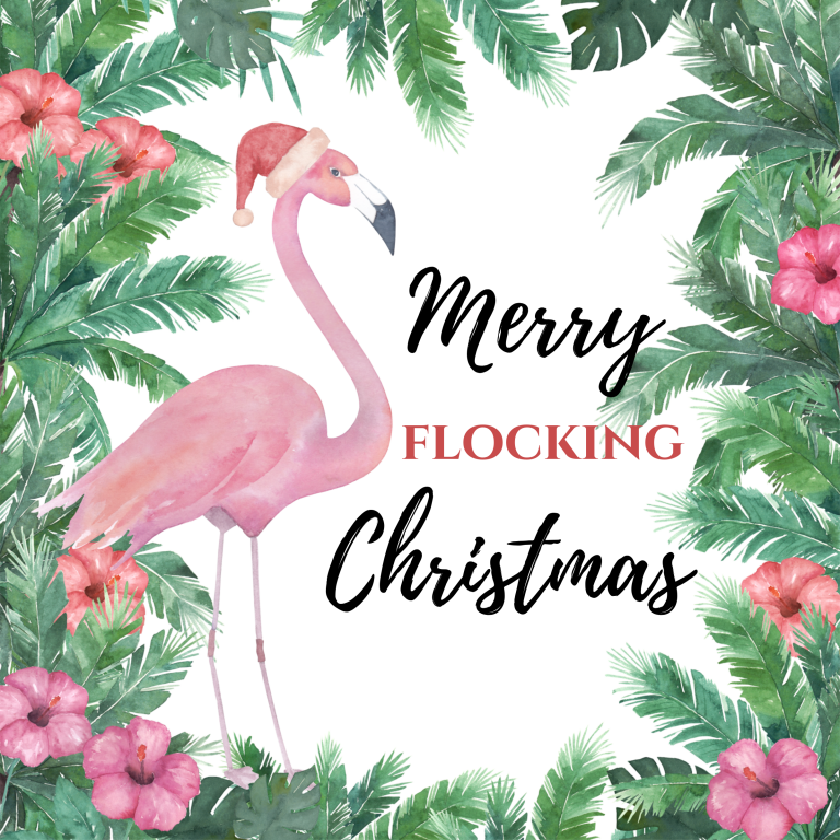 Flamingo Christmas Printable