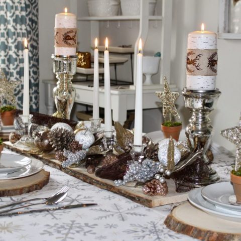 Image for Silver and Gold Christmas Tablescape Our Crafty Mom