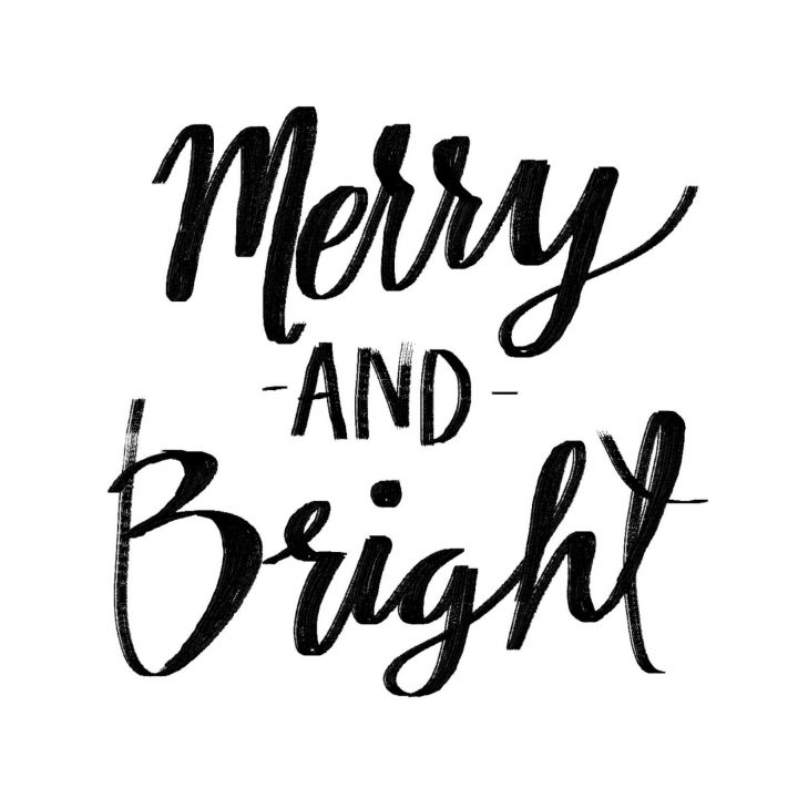 Image for Merry and Bright - Free Printable