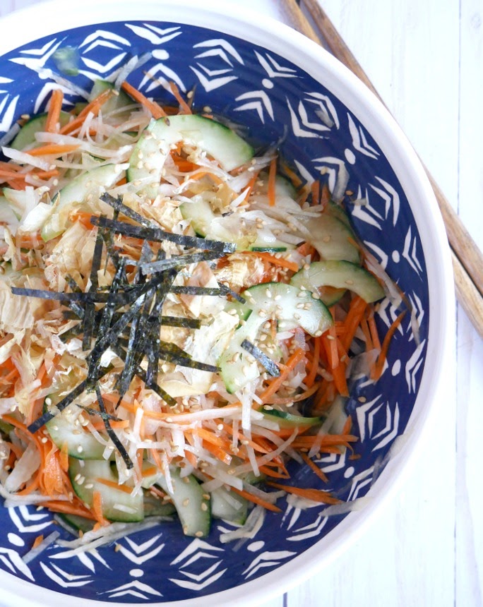 Daikon Carrot Cucumber Salad