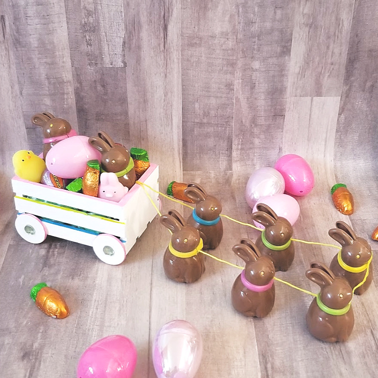 Chocolate Easter Bunny Wagon