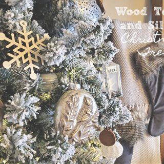 Image for Wood Tone and Silver Christmas Tree