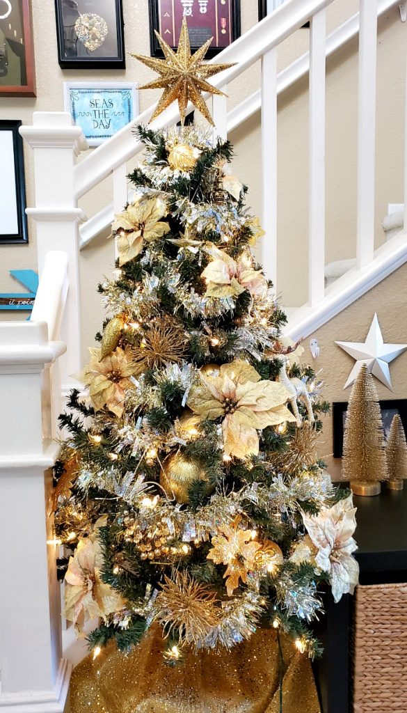 2020 Gold Holographic Garland Christmas Tree - My Pinterventures